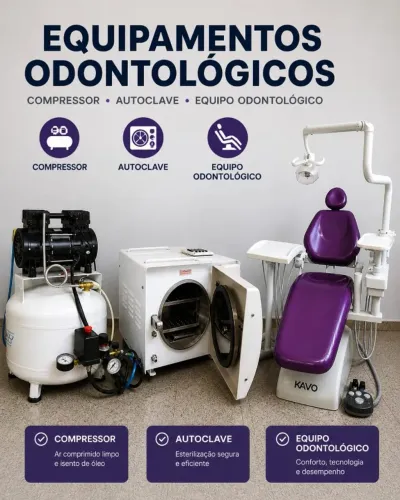 KIT COMPLETO ODONTOLÓGICO - EQUIPO KAVO + AUTOCLAVE + COMPRESSOR FIAC