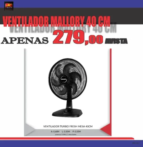 VENTILADOR MALLORY 40CM