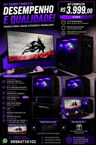 Pc gamer, kit completo