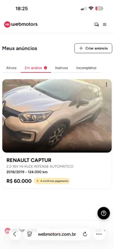 Renault Captur Life 1.6 16V Flex 5P Aut. 2019
