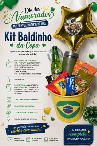 Kit presenteavel baldinho da copa