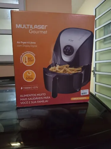 Air Fryer Multilaser Gourmet 4L com Display Digital - NOVA!