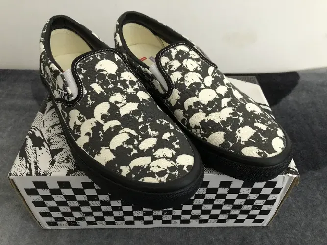 Vans Skate Slip-On Skull Pile