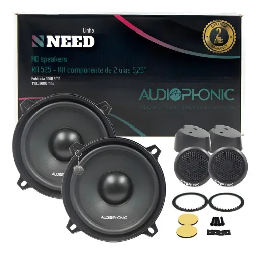 Kit 2 Vias Audiophonic Need de 5 polegadas KN525