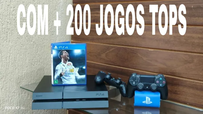PS4 + 200 jogos tops