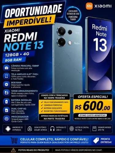 Xiaomi Redmi Note 13 4G Dual SIM 128 GB azul 8 GB RAM