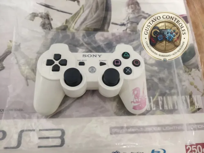 Controle Original Ps3 Final Fantasy XIII Lightning Edition Branco Raro