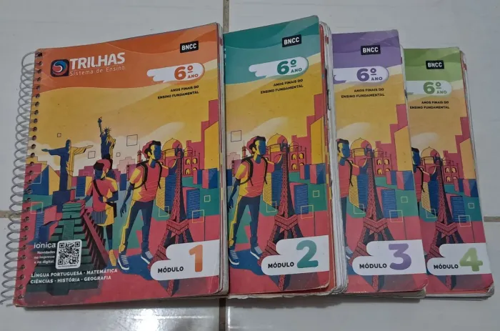 Livros didáticos coleção trilhas 6° ano - kit completo - em perfeito estado