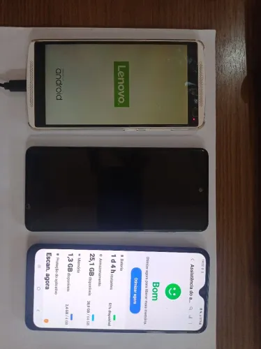 Celulares Samsung e Lenovo