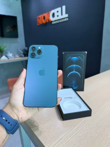 IPhone 12 Pro Max 128GB Azul Seminovo Garantia de Loja 