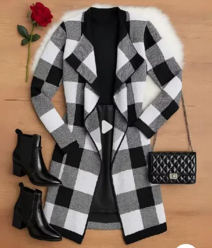Cardigan Preto e branco tamanho P(36)