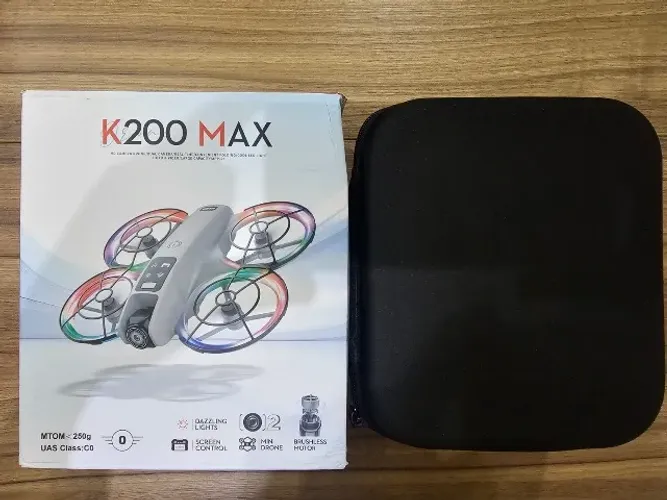 Drone K200 Max Tela Ultra HD 8K com RGB Controle Remoto