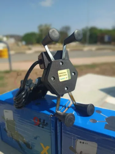 Suporte Celular Moto Alumínio Antiqueda Com Carregador (Na Caixa) II