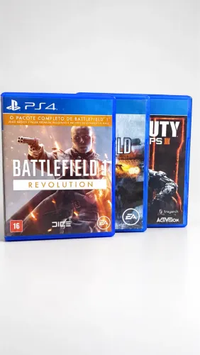 Kit com 3 jogos originais para PS4 - Battlefield e Call of Duty