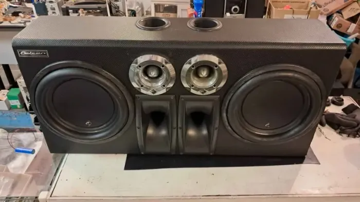 Caixa trio Falcon tweeter Cornetas e subwoofer som forte