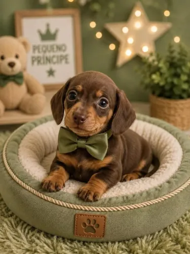 Daschund macho e fêmea arlequim e chocolate/ pais com pedigree /contrato compra e venda 
