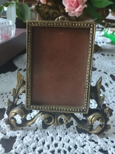 Porta retrato de bronze
