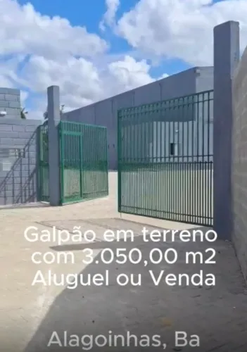 Galpão para locação em Alagoinhas BA - 3.050m²