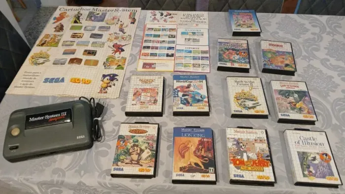Kit Master System III 11 jogos+ console com Alex Kidd na memória + 5 posters