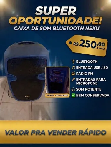 Caixa de som com bluetooth