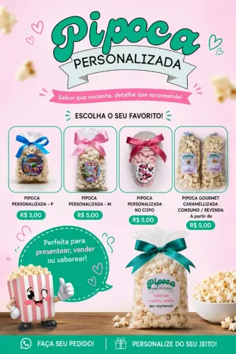 Pipoca Gourmet Personalizada