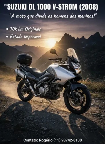 Suzuki V-Strom DL 1000 com 70,000 Km.