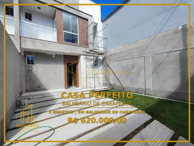 Linda Casa Duplex com 3 Quartos em Balneário de Carapebus