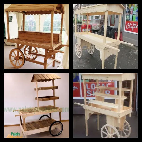 Carrinho de venda stand barracas de madeira