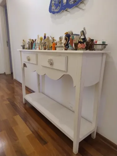 Aparador Provençal Branco com Puxadores de Flor