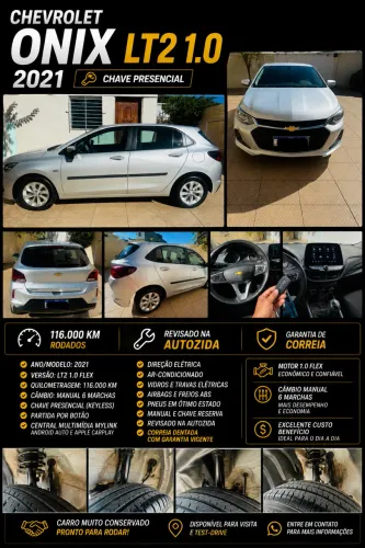 Chevrolet Onix Hatch LT 1.0 12V Flex Mec. 4P 2021