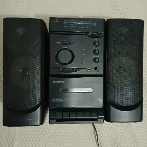 Tapedeck cassette player Semivox de mesa falantes duas vias c saida aux (cd, celular etc)
