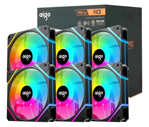 Kit 10 Fans Aigo 12 Pro ARGB