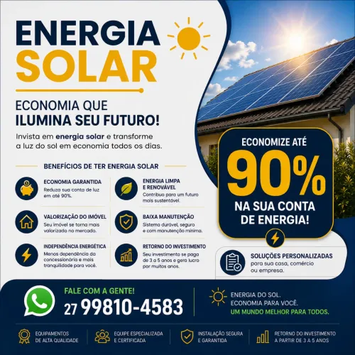 Economize com energia solar
