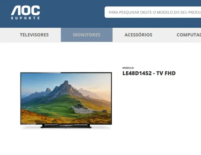 Tv Aoc LE48d1452 display quebrado
