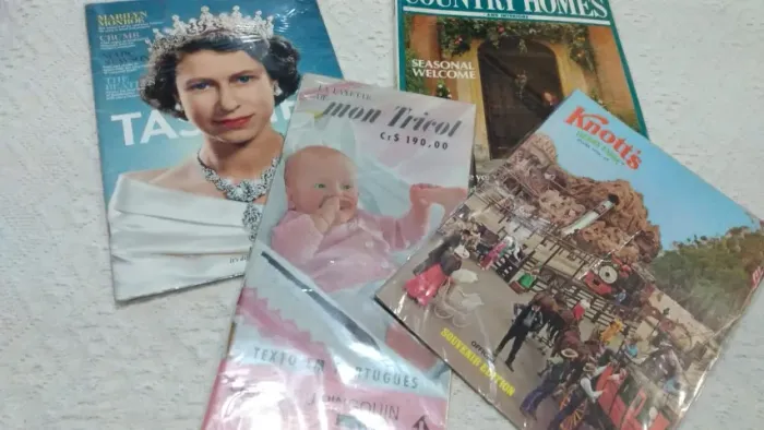 Lote 4 revistas antigas em inglês.