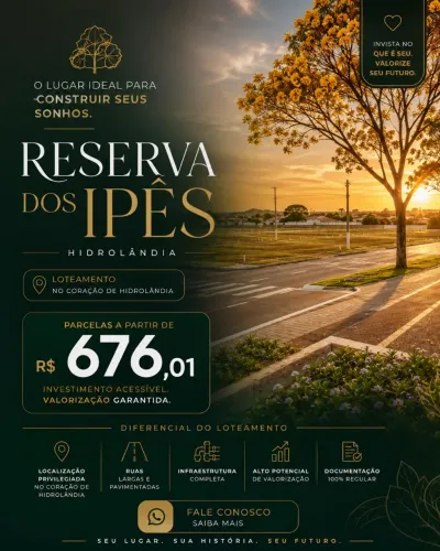 LOTE RESERVA DOS IPÊS - HIDROLÂNDIA