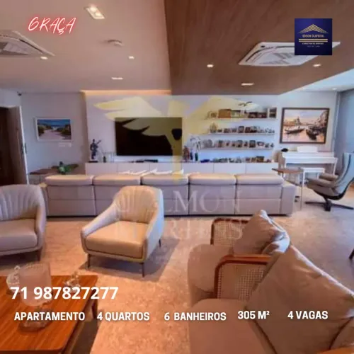MANSÃO BAHIANO DE TÊNIS - 4 SUÍTES, 305M² - GRAÇA