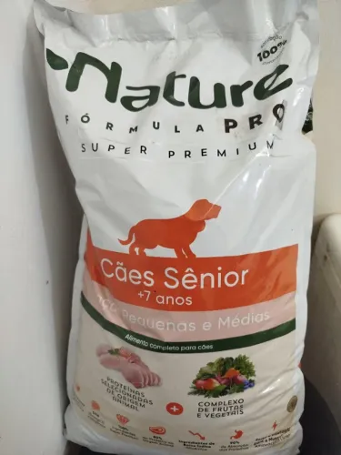 Ração Nature pro, Super Premium, Cães Sênior, raças pequenas e médias 12 kg