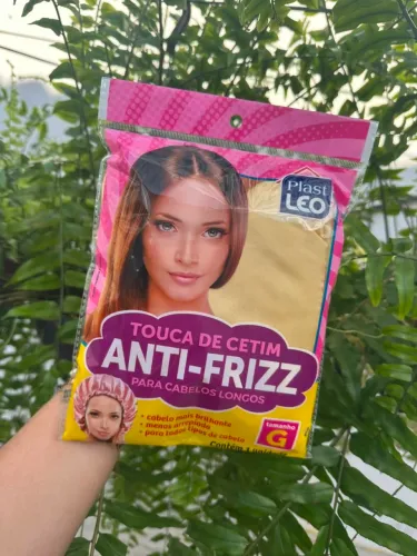 Touca de cetim 40cm antifrizz cabelos longos 