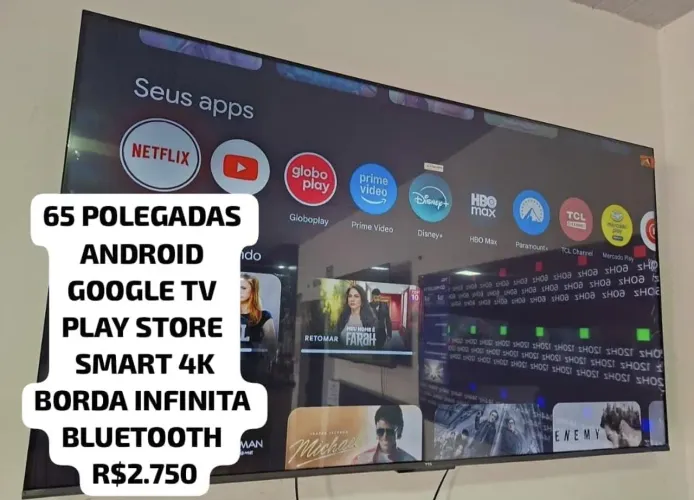 PEGO SUA TELEVISÃO NA TROCA, 65 POLEGADA ANDROID 4K BORDA INFINITA BLUETOOTH FAÇO ENTREGA