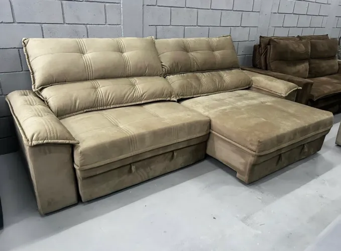 Sofá Retrátil e Reclinável GIGANTE 2.90m Novo ( Direto da Fábrica ) 