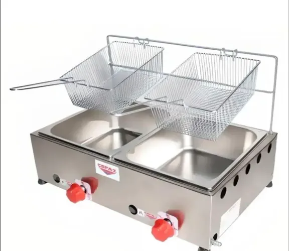 Fritadeira industrial cefaz FC-02 10L aço inoxidável