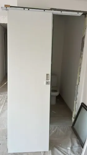Kit de Porta de correr branca alto padrão
