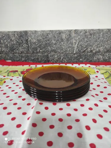 Conjunto pratos de sobremesa âmbar duralex 