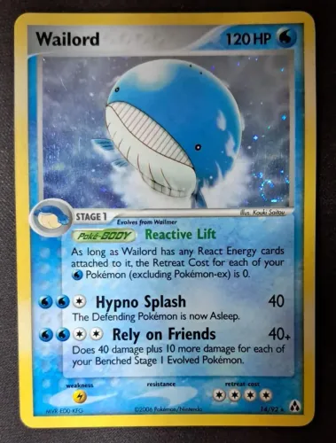 Card TCG Wailord Legend Maker Holo