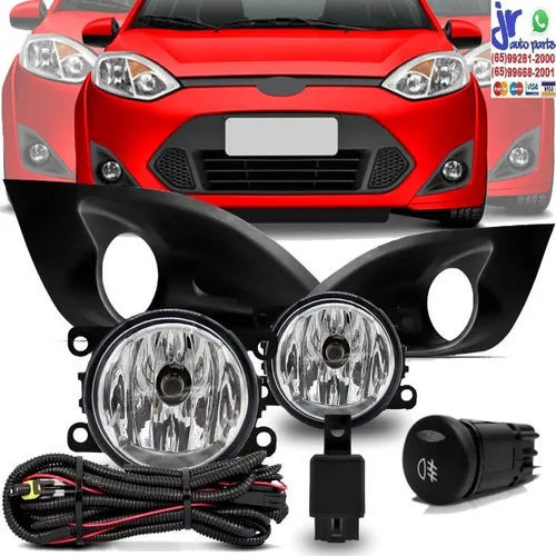 Kit Farol de Milha Fiesta 10 11 12 13 14 15 16 Auxiliar Neblina