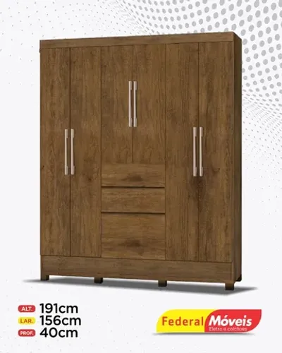 Guarda Roupa 7 Portas 2 Gavetas Mega Oferta Novo