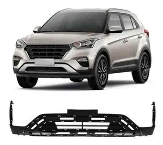 Parachoque Dianteiro Inferior Hyundai Creta 2017 à 2019 - Preto Texturizado - Original 