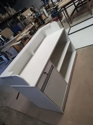 balcão  recepção  mdf loja escritorio