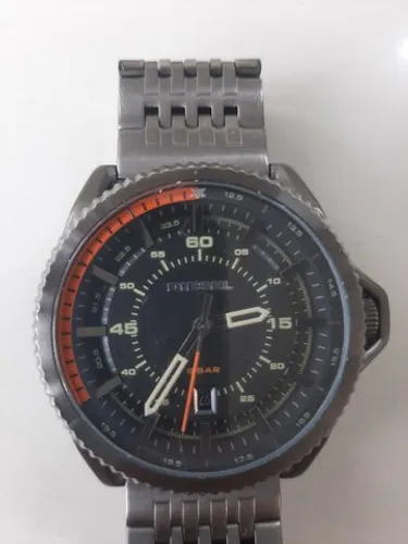 Relogio Diesel Masculino Preto Dz1719/1pn - Original - Usado Pulseira de Aço inoxidável